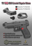 【TTI Airsoft】TP22 CNC Extended Magazine Release -Red TP22対応マガジンキャッチ赤（TTI-P0024-RD）