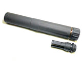 【RGW】Sandman-MIL Style Dummy Silencer ( L-BK 14mm CCW ) Sandman-L QDサプレッサー＆ハイダーセット 14mm逆ネジ 黒（RGW-SI-33-L-BK）